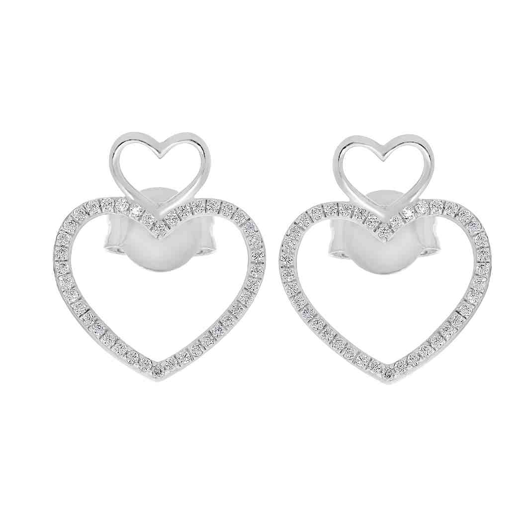 Heart Diamond Stud Earring ER21926A